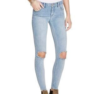 FREE PEOPLE We The Free Jeans Distressed High Rise Denim Skinny Womens 29